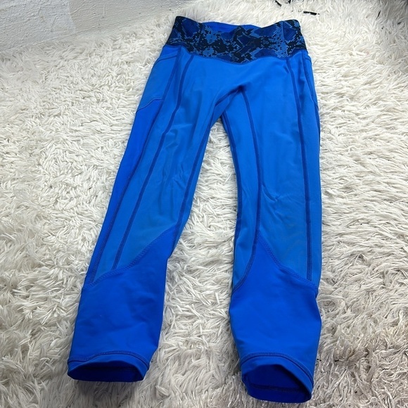 Lululemon All The Right Places Crop Pipe Dream Blue / Mini Ziggy Snake Pipe Drea - Picture 1 of 6